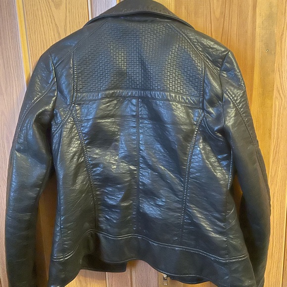 GUESS Brand Black “Leather” Jacket S - Picture 2 of 8